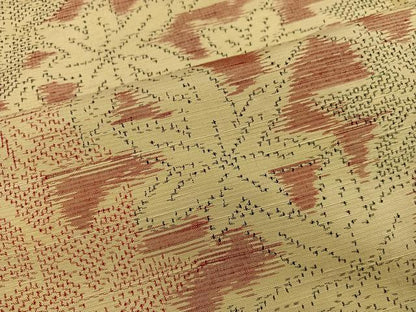 平和屋着物■上質な紬　楓文　正絹　逸品　BAAX8613mz