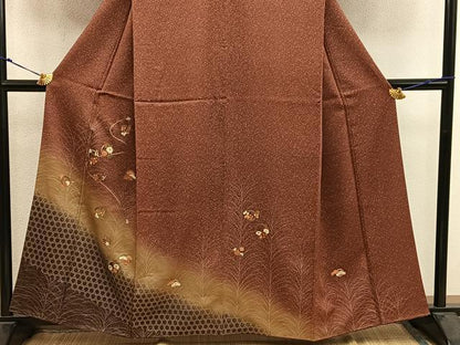 平和屋着物■訪問着　梅花文　暈し染め　金彩　正絹　逸品　BAAX8616mz