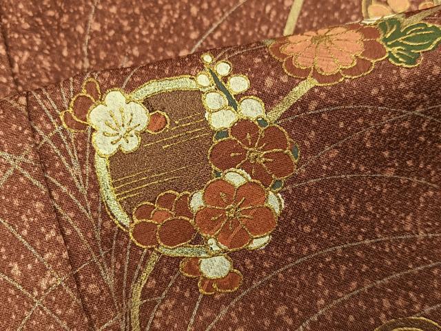 平和屋着物■訪問着　梅花文　暈し染め　金彩　正絹　逸品　BAAX8616mz