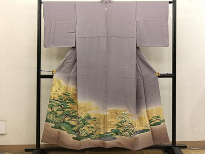 平和屋着物■豪華色留袖　寿光織　松涛屏風　暈し染め　金糸　さが美扱い　正絹　逸品　BAAX8619mz