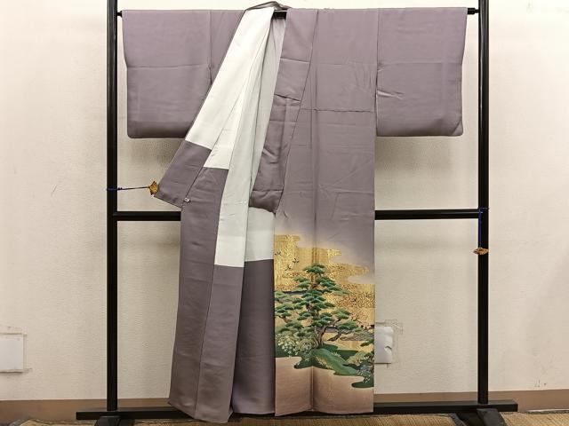 平和屋着物■豪華色留袖　寿光織　松涛屏風　暈し染め　金糸　さが美扱い　正絹　逸品　BAAX8619mz