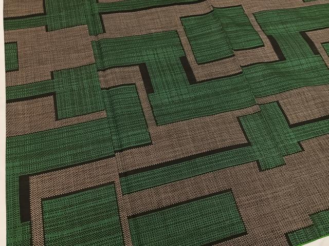 平和屋着物■本場大島紬　7マルキ　幾何学文様　正絹　逸品　BAAX8622mz