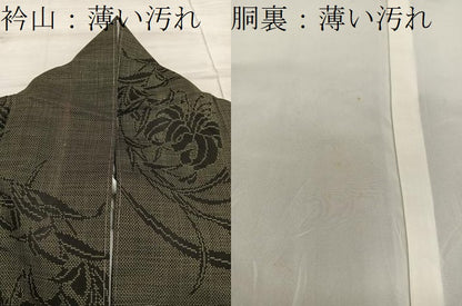 平和屋着物■本場大島紬　7マルキ　草花文　松坂屋扱い　正絹　逸品　BAAX8621mz