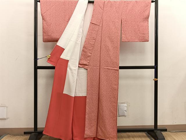 平和屋着物■江戸小紋　草花文　正絹　逸品　BAAX8627mz