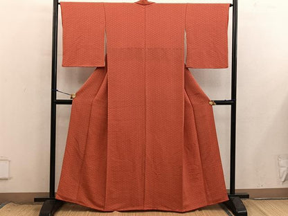 平和屋着物■江戸小紋　麻の葉文様　正絹　逸品　BAAX8629mz