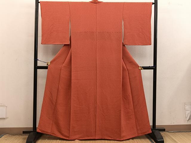 平和屋着物■江戸小紋　麻の葉文様　正絹　逸品　BAAX8629mz