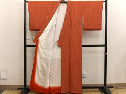 平和屋着物■江戸小紋　麻の葉文様　正絹　逸品　BAAX8629mz