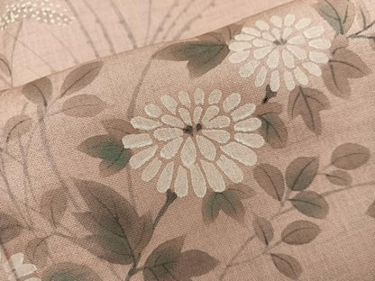 平和屋着物■訪問着　手描き　菊花文　正絹　逸品　BAAX8632mz