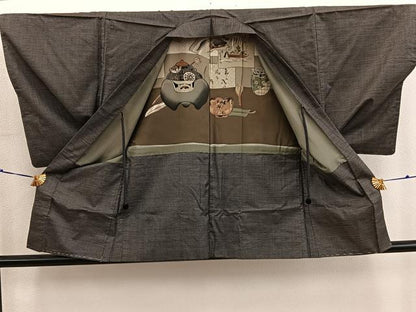 平和屋着物■男性　本場大島紬　アンサンブル　100亀甲　総詰め　正絹　逸品　BAAX8634mz