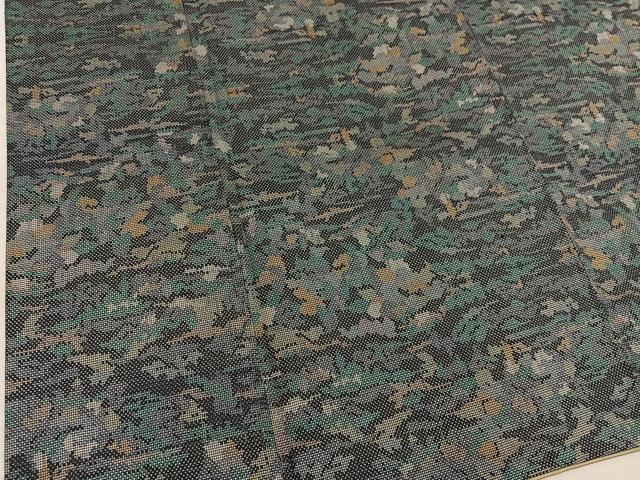 平和屋着物■本場大島紬　7マルキ　草花文　正絹　逸品　BAAX8637mz