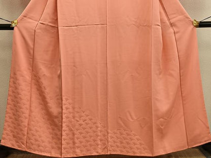 平和屋着物■豪華色留袖　流水地紋　黄丹色　正絹　逸品　BAAX8639mz
