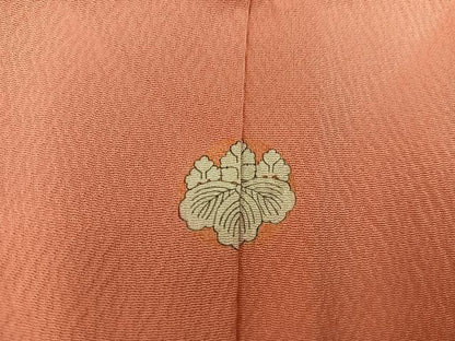平和屋着物■豪華色留袖　流水地紋　黄丹色　正絹　逸品　BAAX8639mz