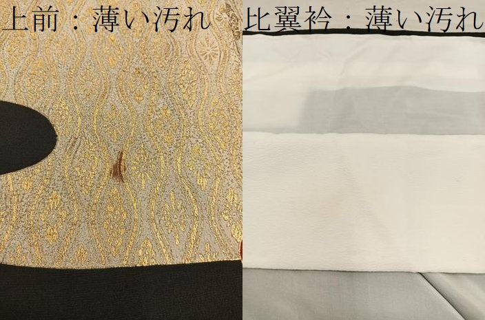 平和屋着物■豪華黒留袖　駒刺繍　菊花文　金彩　正絹　逸品　BAAX8649mz