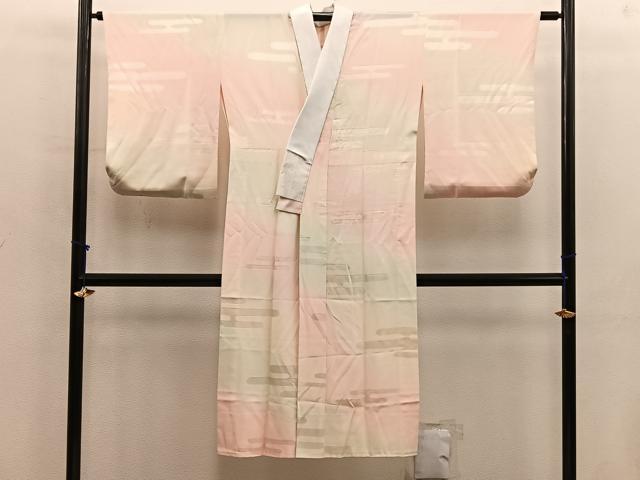 平和屋着物■長襦袢　無双仕立て　エ霞地紋　暈し染め　正絹　逸品　BAAX8650mz