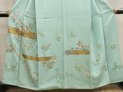 平和屋着物●訪問着　菊花文　金彩　正絹　逸品　BAAX8651mz