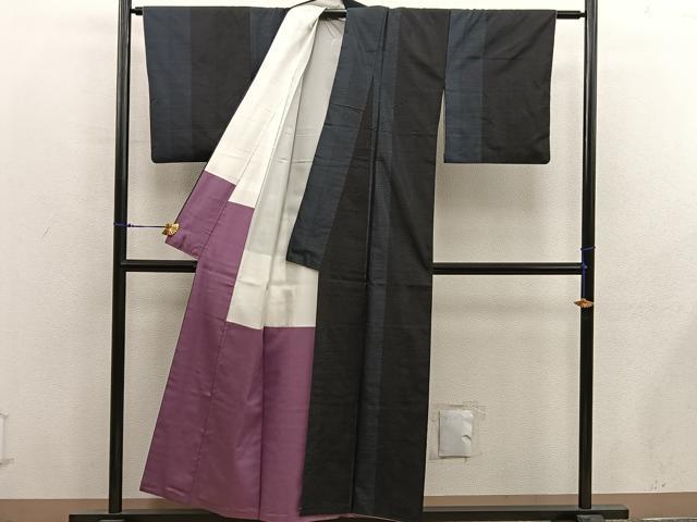 平和屋着物■本場大島紬　大山謹製　絣文様　証紙付き　正絹　逸品　BAAX8662mz