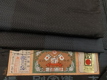 平和屋着物■本場大島紬　大山謹製　絣文様　証紙付き　正絹　逸品　BAAX8662mz