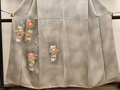 平和屋着物■訪問着　総刺繍　相良刺繍　牡丹花文　暈し染め　正絹　逸品　BAAX8664mz