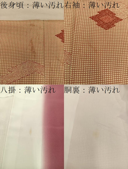 平和屋着物■本場染大島紬　松皮菱亀甲文　正絹　逸品　BAAX8668mz