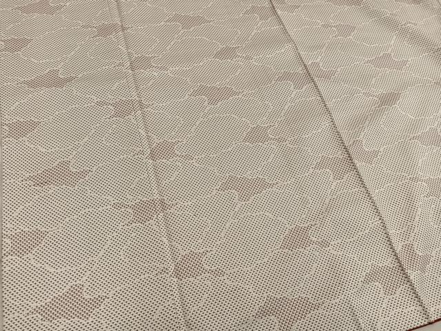 平和屋着物■上質な紬　幾何学文様　正絹　逸品　BAAX8678mz