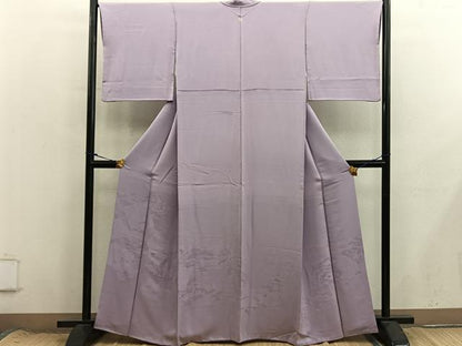 平和屋着物■豪華色留袖　風景地紋　薄葡萄色　正絹　逸品　BAAX8697mz