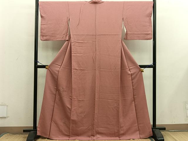 平和屋着物■豪華色留袖　総刺繍　スワトウ刺繍　扇面花地紋　東雲色　正絹　逸品　BAAX8698mz