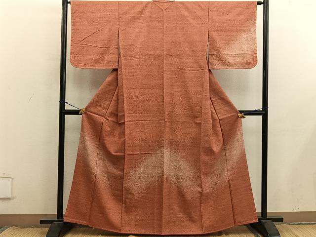 平和屋着物■訪問着　紬地　霞文　正絹　逸品　BAAX8717mz