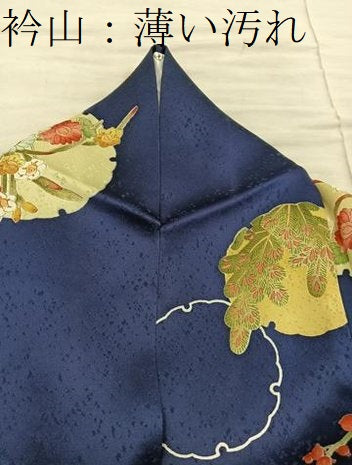 平和屋着物■上質な小紋　雪輪菊花文　正絹　逸品　BAAX8718mz