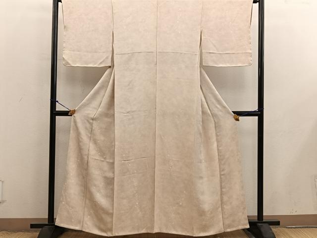 平和屋着物■上質な小紋　絞り　幾何学文様　正絹　逸品　BAAX8728mz