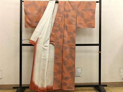 平和屋着物■上質な小紋　霞文　正絹　逸品　BAAX8733mz