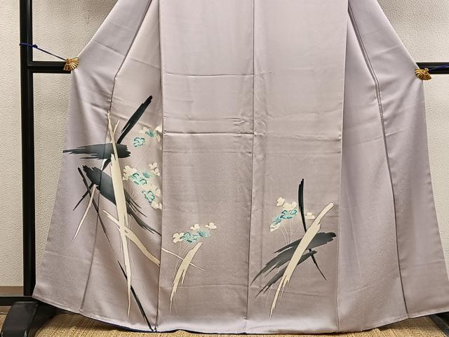 平和屋着物■訪問着　草花文　暈し染め　正絹　逸品　BAAX8734mz