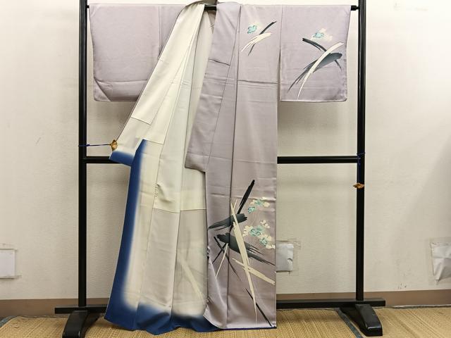 平和屋着物■訪問着　草花文　暈し染め　正絹　逸品　BAAX8734mz