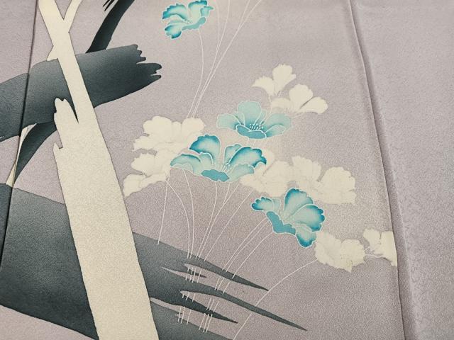 平和屋着物■訪問着　草花文　暈し染め　正絹　逸品　BAAX8734mz