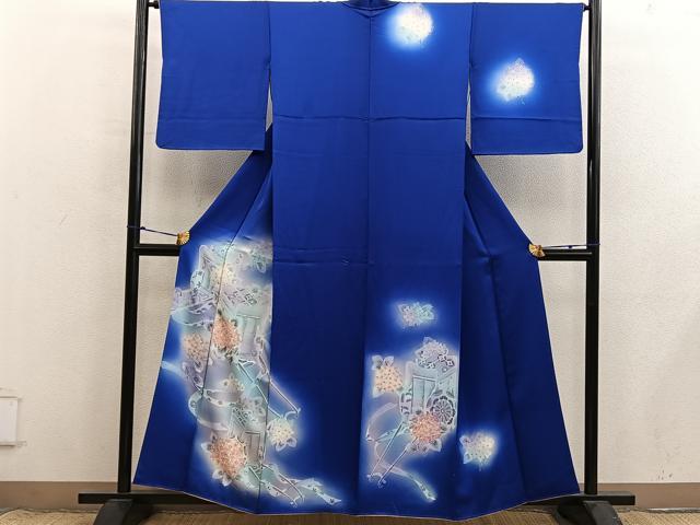 平和屋着物■訪問着　御所車花文　暈し染め　正絹　逸品　BAAX8735mz