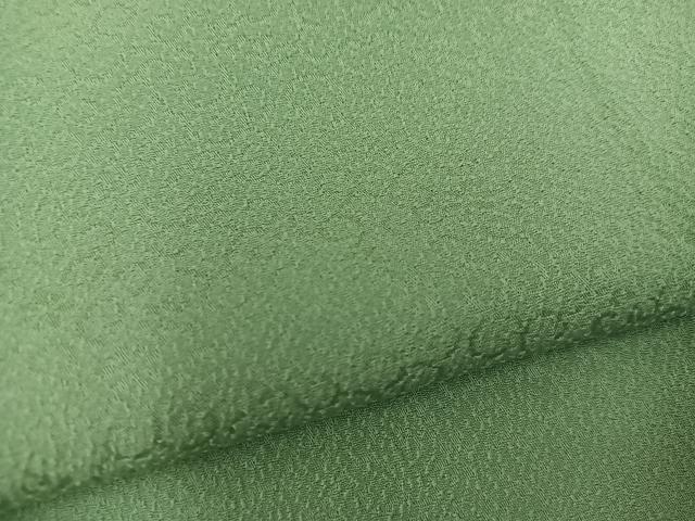 平和屋着物●上質な色無地　花唐草地紋　柳茶色　正絹　逸品　BAAX8740mz