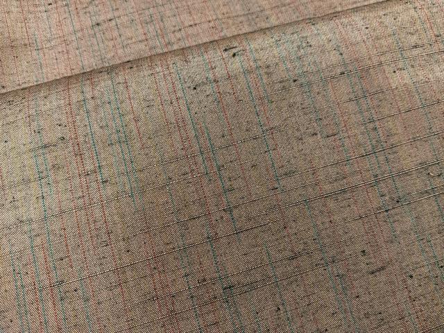 平和屋着物■上質な紬　絣文様　正絹　逸品　BAAX8745mz