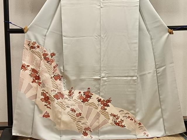 平和屋着物●訪問着　菊花文　金彩　正絹　逸品　BAAX8746mz