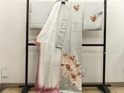 平和屋着物●訪問着　菊花文　金彩　正絹　逸品　BAAX8746mz