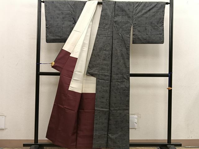 平和屋着物■本場大島紬　7マルキ　絣文様　正絹　逸品　BAAX8749mz