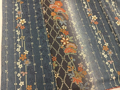 平和屋着物■上質な小紋　草花文　暈し染め　正絹　逸品　BAAX8752mz