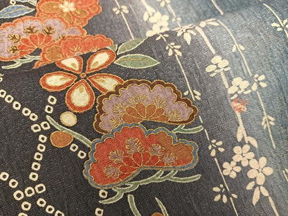 平和屋着物■上質な小紋　草花文　暈し染め　正絹　逸品　BAAX8752mz