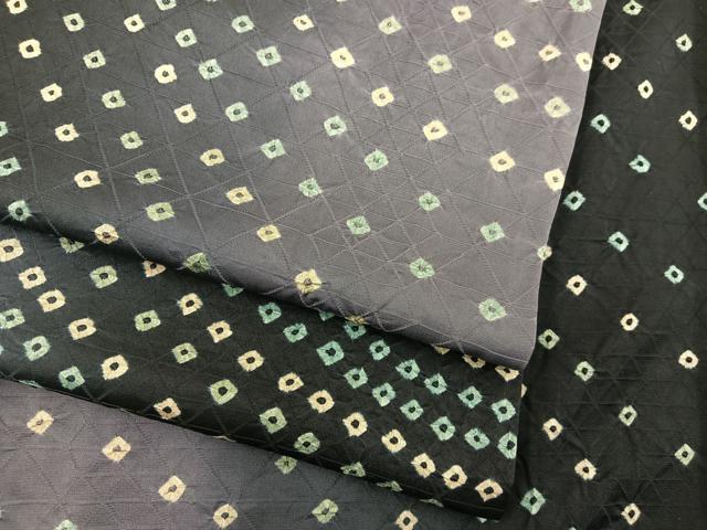 平和屋着物●上質な小紋　総絞り　暈し染め　まるやま扱い　正絹　逸品　BAAX8755mz