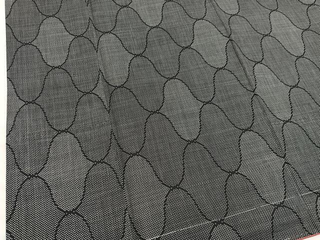 平和屋着物■本場大島紬　7マルキ　幾何学文様　正絹　逸品　未使用　BAAX8757mz