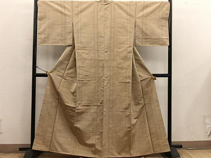 平和屋着物■上質な紬　絣文様　正絹　逸品　未使用　BAAX8759mz