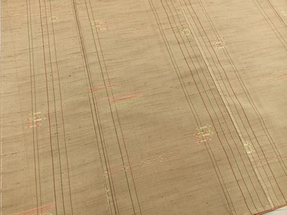 平和屋着物■上質な紬　絣文様　正絹　逸品　未使用　BAAX8759mz