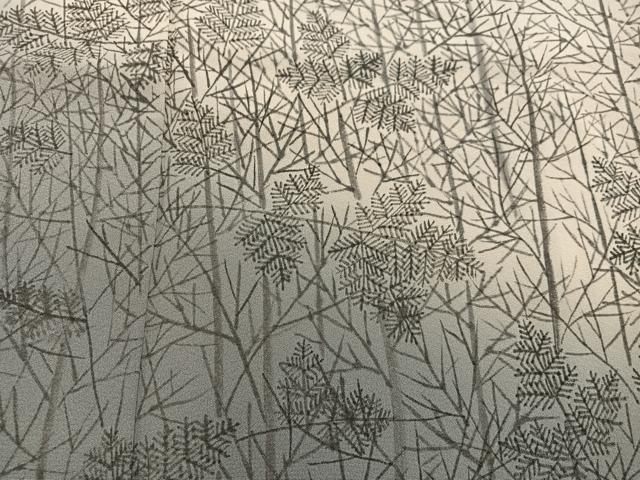 平和屋着物●訪問着　手描き　草葉文　正絹　逸品　BAAX8760mz