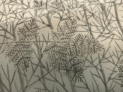 平和屋着物●訪問着　手描き　草葉文　正絹　逸品　BAAX8760mz