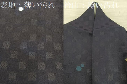 平和屋着物■上質な小紋　草葉文　正絹　逸品　BAAX8763mz