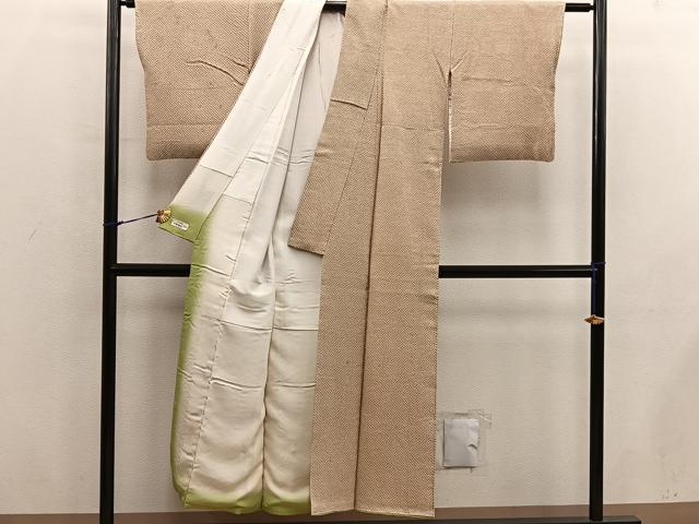 平和屋着物■大変加工の良い総絞り小紋　やまと誂製　正絹　逸品　BAAX8765mz