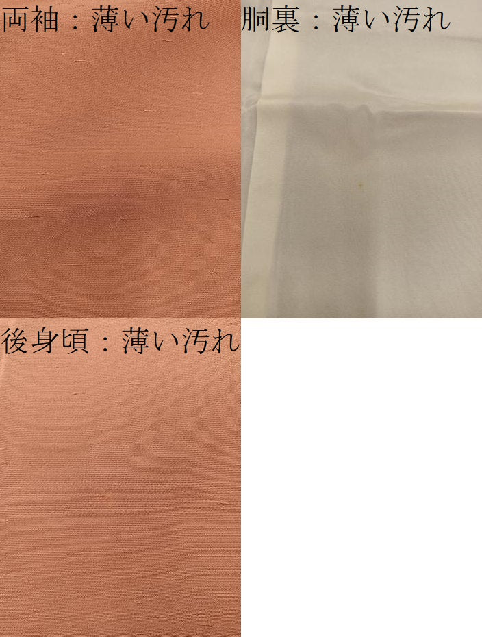 平和屋着物■上質な色無地　纁色　正絹　逸品　BAAX8767mz